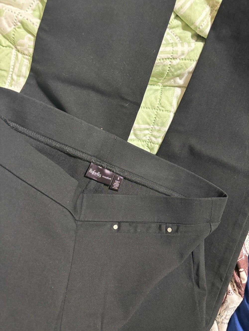 Rafaella Black Straight Leg Dress Pants